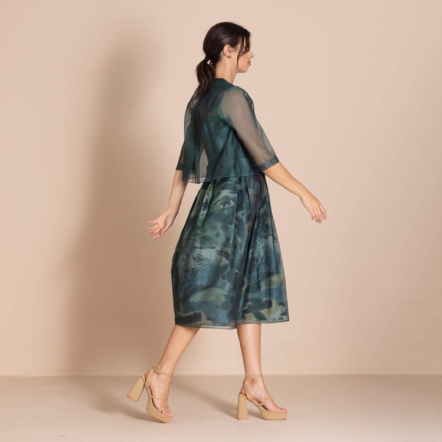 Megan Salmon - Silk Organza Birdie Jacket - Bottle