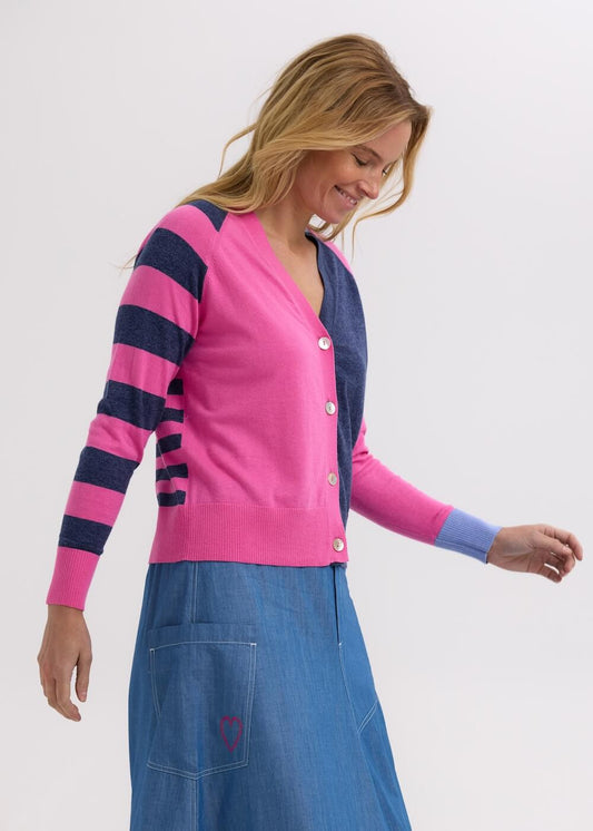 Zaket & Plover - Split Cardi - Pink ZP7704