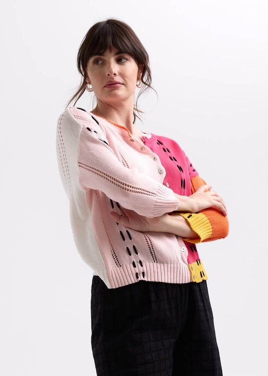 Zaket & Plover - Thread Detail Cardi - Blush ZP7719