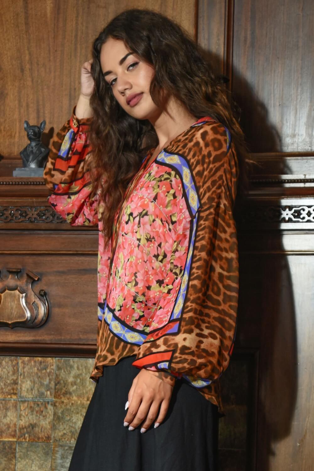 Curate by Trelise Cooper - A Fresh Take Blouse - Leopard Rose