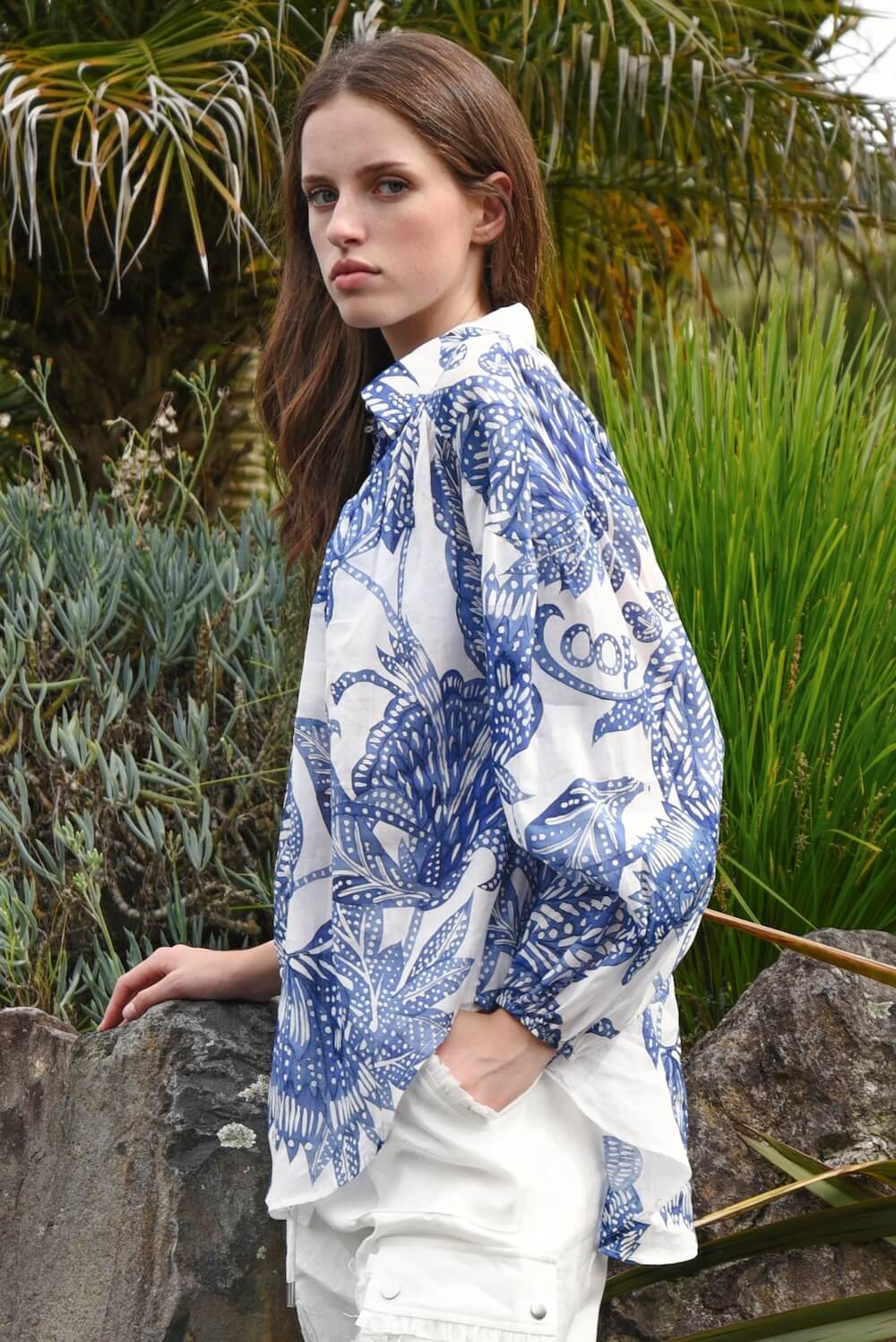 COOP by Trelise Cooper - Belle of the Billow Top - Blue & White