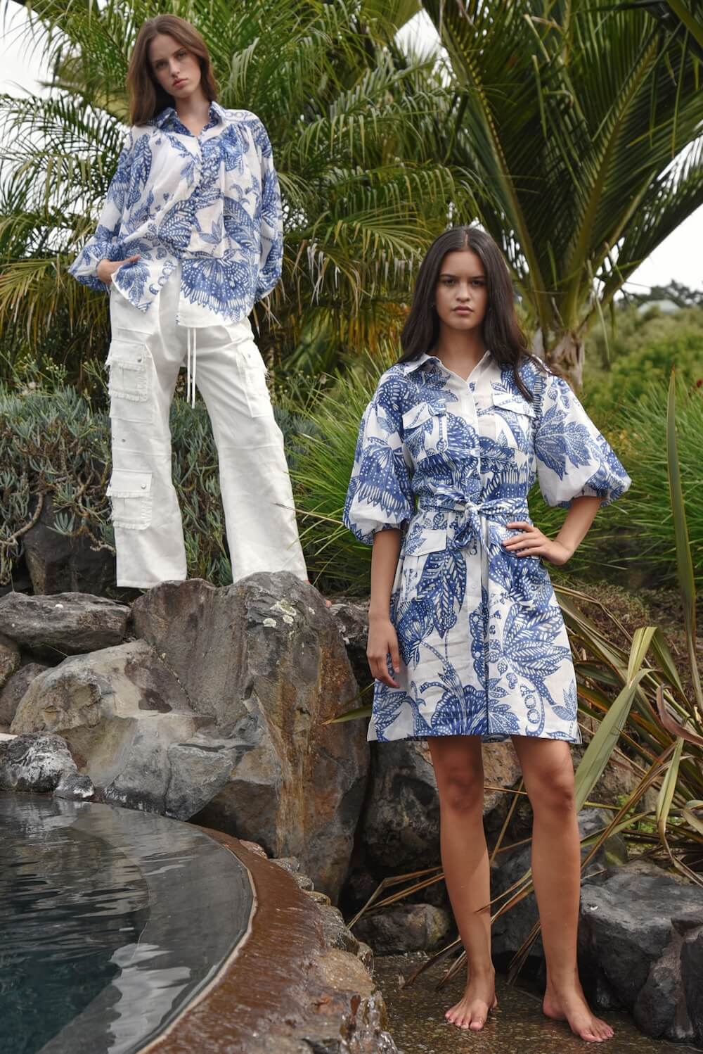 COOP by Trelise Cooper - Belle of the Billow Top - Blue & White