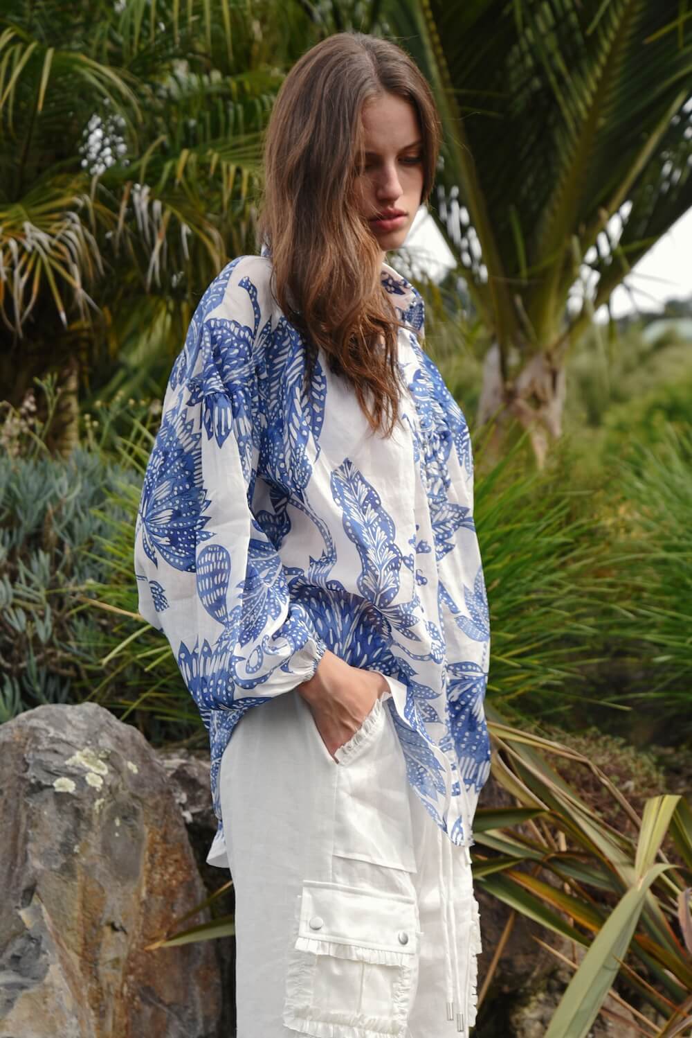 COOP by Trelise Cooper - Belle of the Billow Top - Blue & White