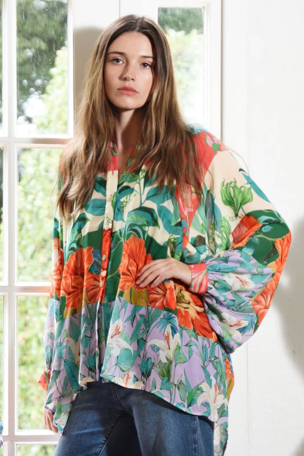 Curate by Trelise Cooper - Billow Party Shirt - Stripe Floral