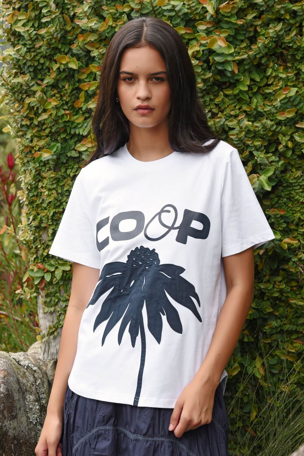 COOP by Trelise Cooper - Bloom Service T-Shirt - White & Navy