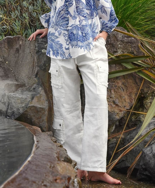 COOP by Trelise Cooper - Linen on the Edge Trouser - White