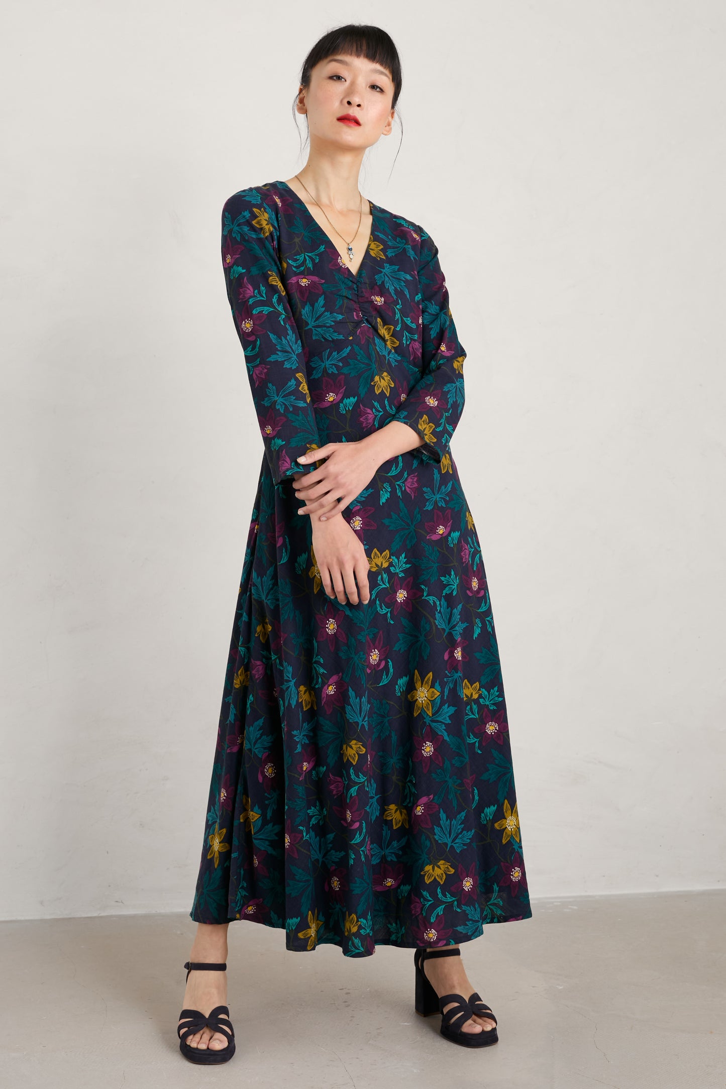 Seasalt Willow Blossom Dress Anemone Floral Maritime This is Denim
