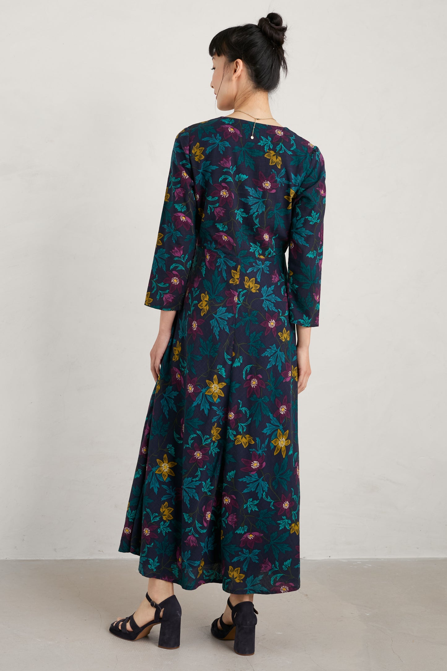 Seasalt Willow Blossom Dress Anemone Floral Maritime This is Denim