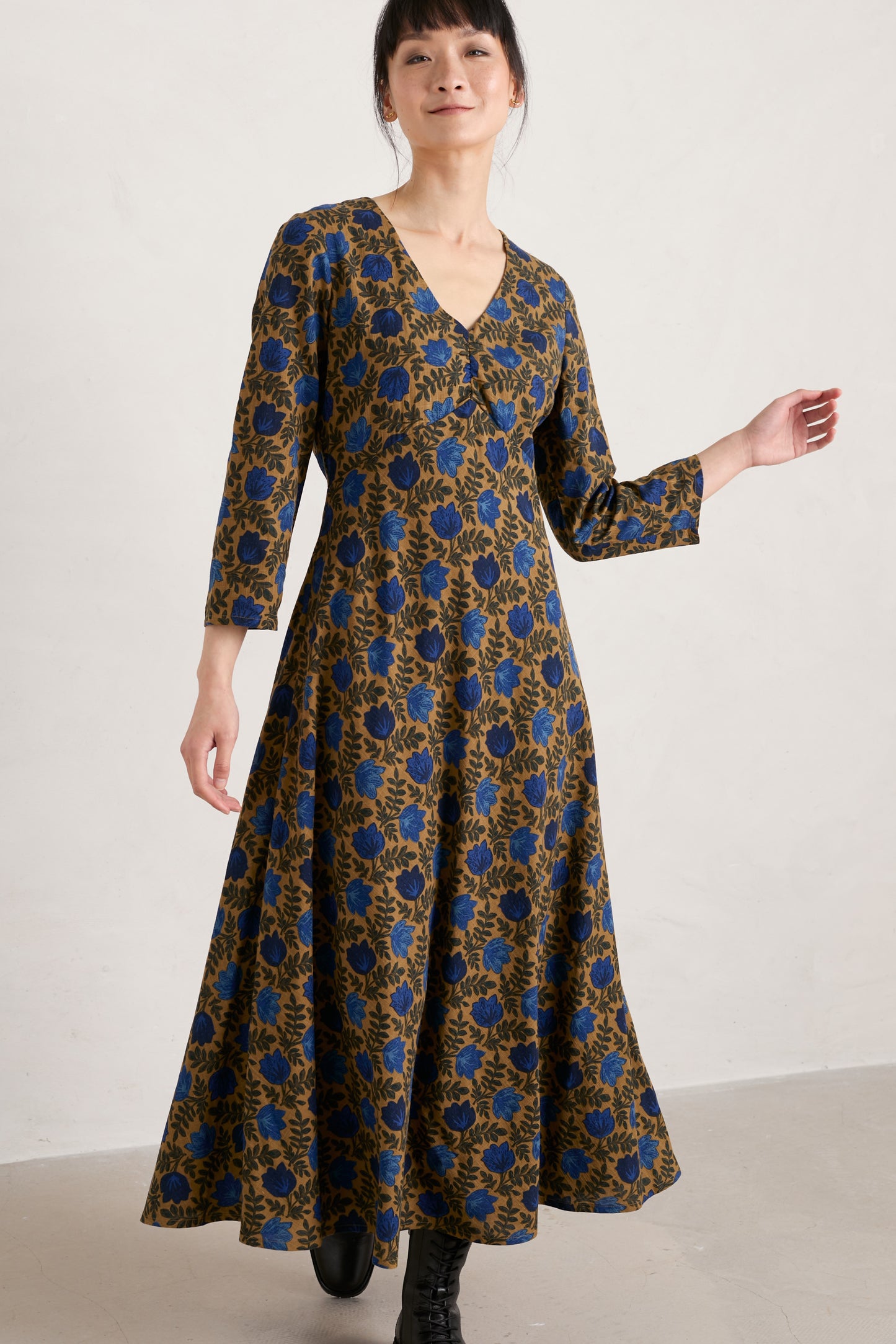 Seasalt Willow Blossom Dress - Tossed Blooms Waxed Canvas