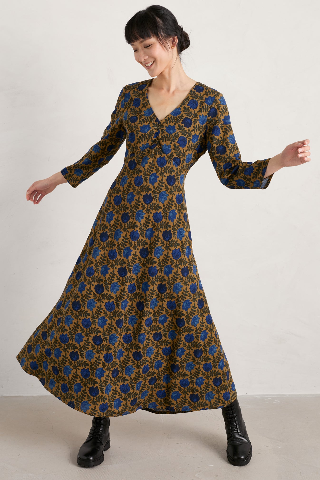 Seasalt Willow Blossom Dress Tossed Blooms Waxed Canvas This is