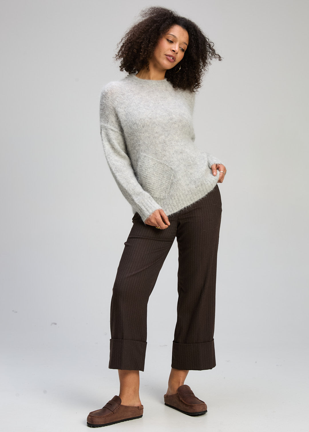 Zaket & Plover - Alpaca Jumper - Marl Grey - ZP8110
