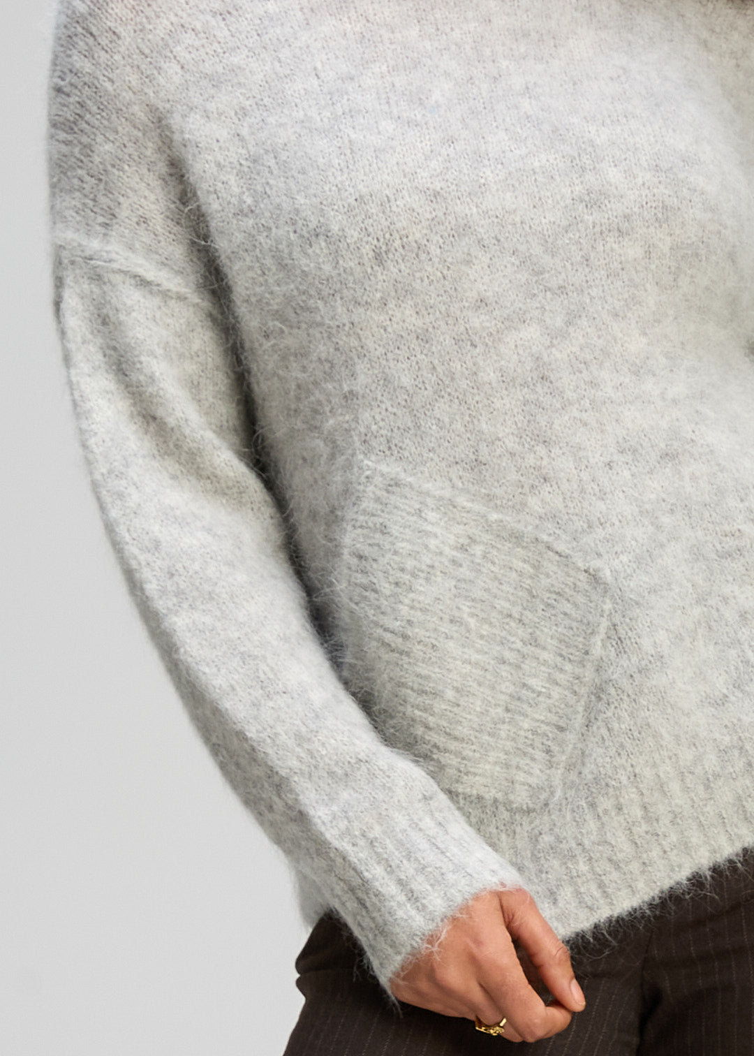 Zaket & Plover - Alpaca Jumper - Marl Grey - ZP8110