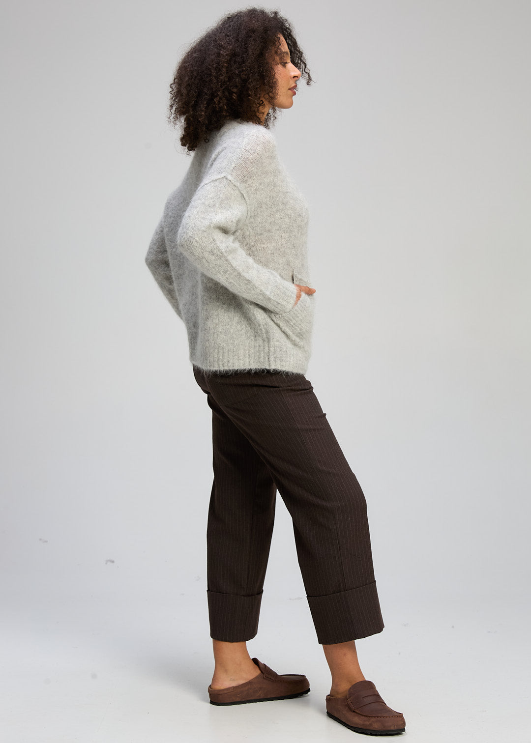 Zaket & Plover - Alpaca Jumper - Marl Grey - ZP8110