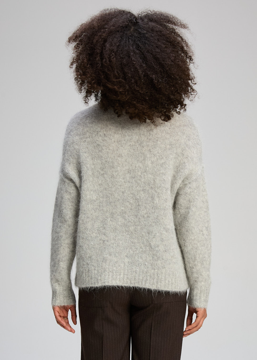 Zaket & Plover - Alpaca Jumper - Marl Grey - ZP8110