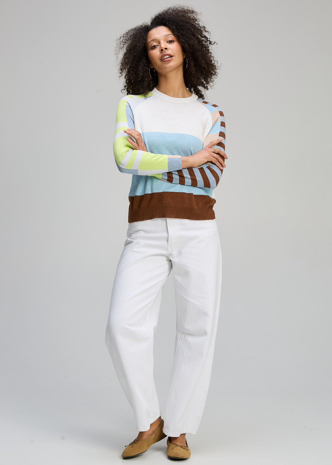 Zaket & Plover - Color Block Jumper - White - ZP8127