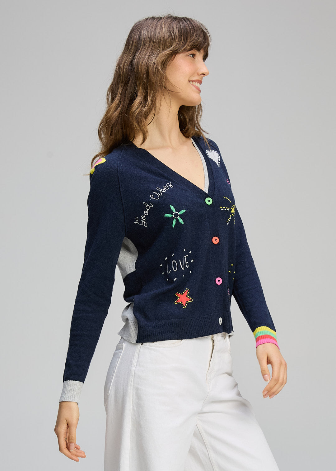 Zaket & Plover - Good Energy Cardi - Dark Denim - ZP8130