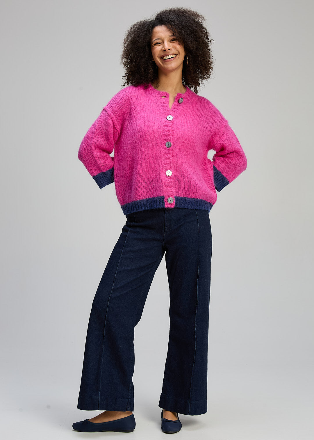 Zaket & Plover - Kid Mohair Cardi - Magenta - ZP8138 | Denim Life