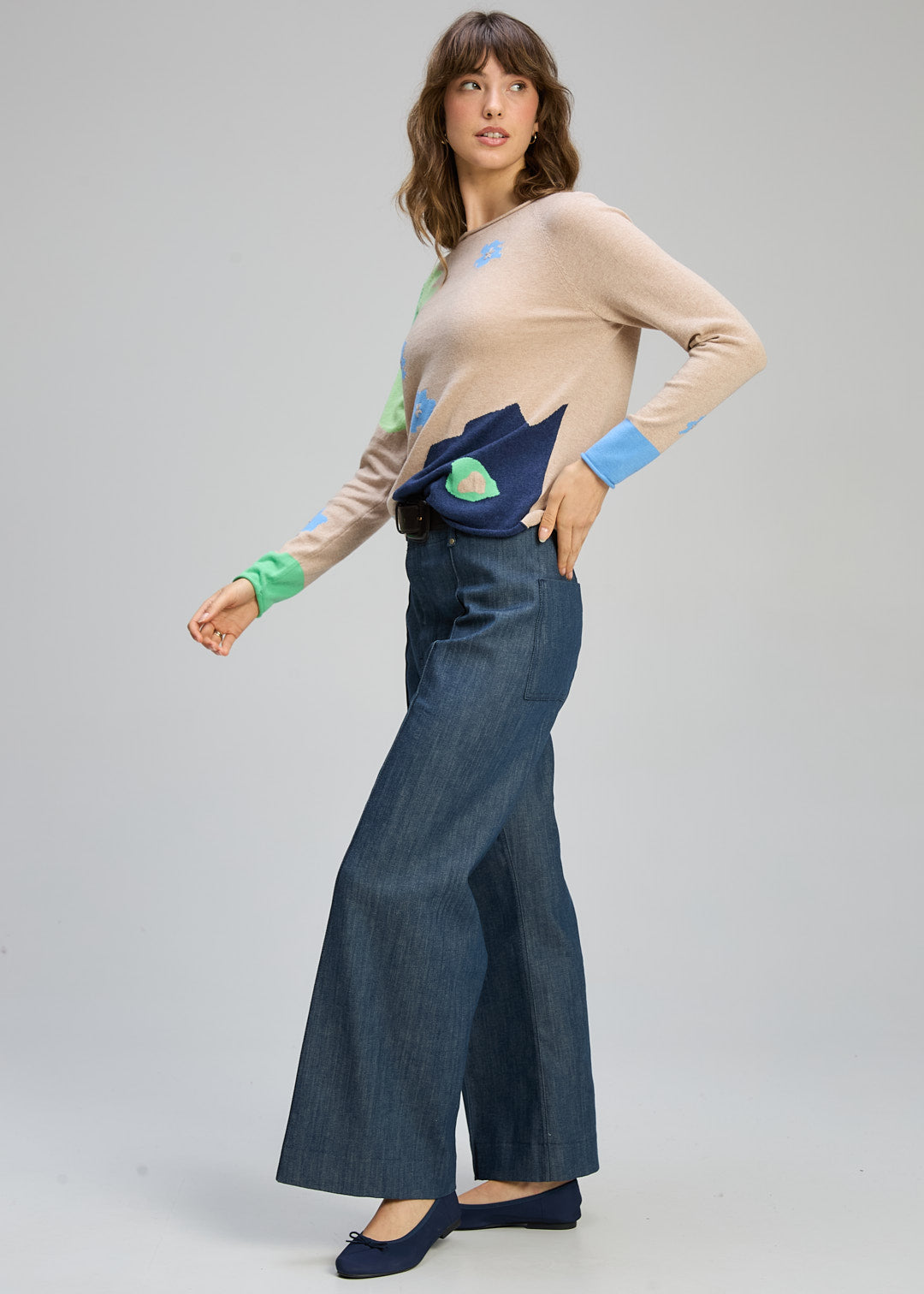 Zaket & Plover - Petal Play Jumper - Almond - ZP8122