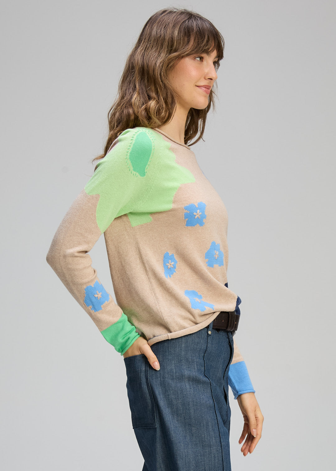 Zaket & Plover - Petal Play Jumper - Almond - ZP8122