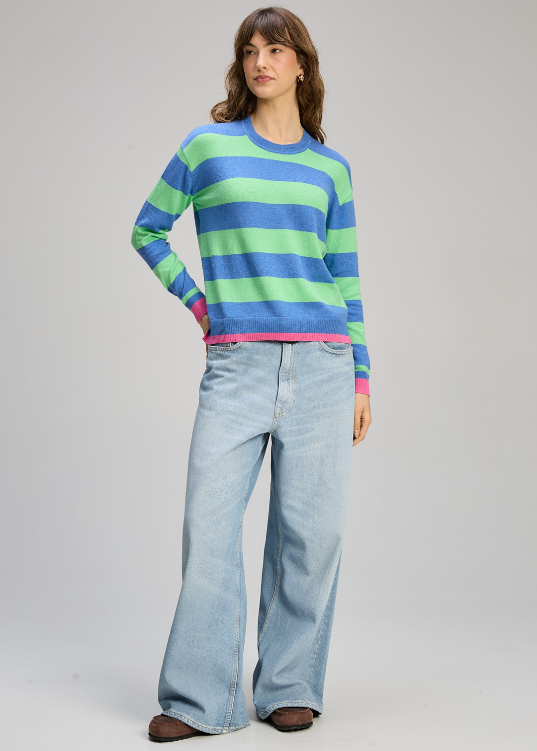 Zaket & Plover - Stripe Clash Jumper - Blueberry - ZP8133