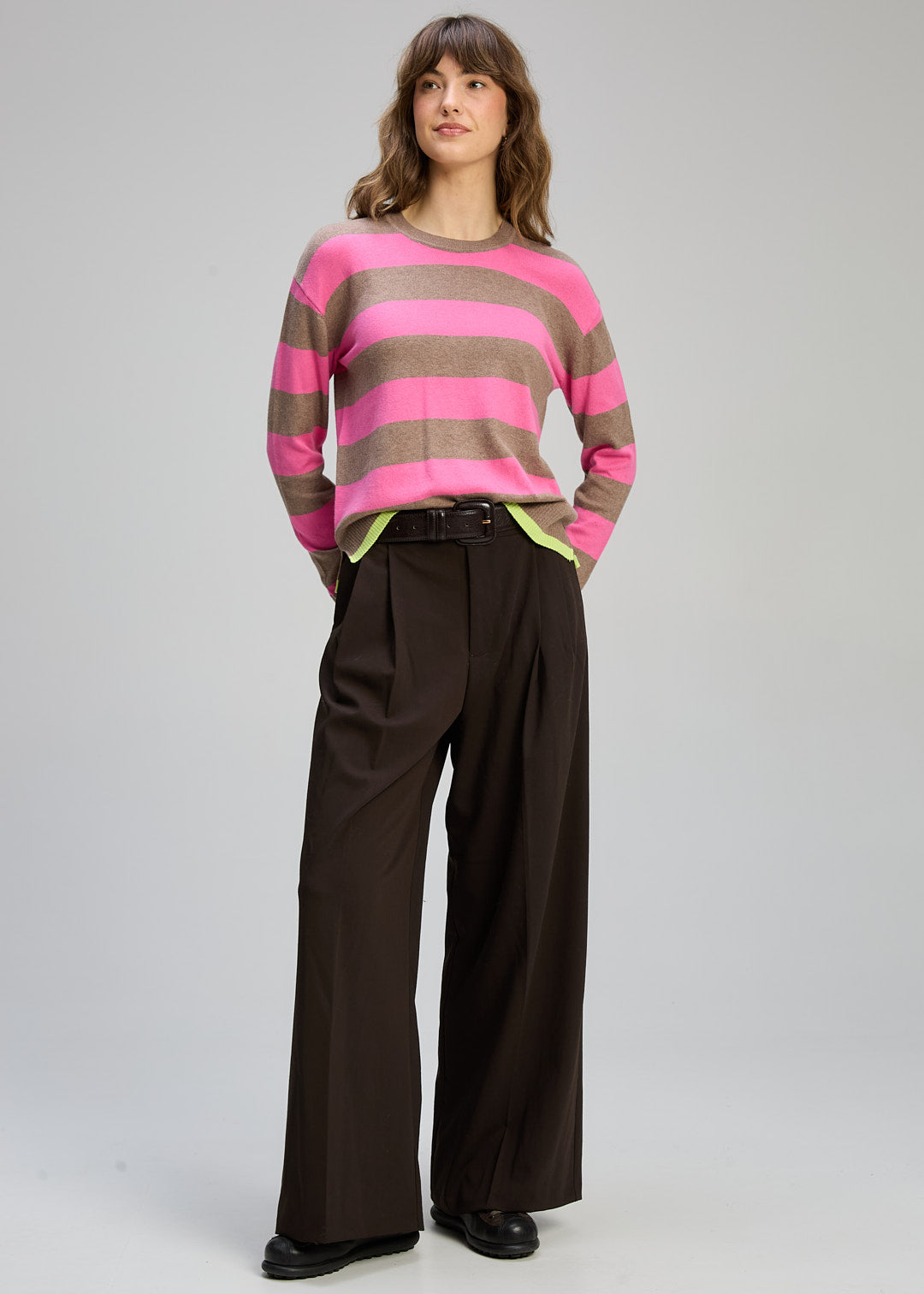 Zaket & Plover - Stripe Clash Jumper - Walnut - ZP8133