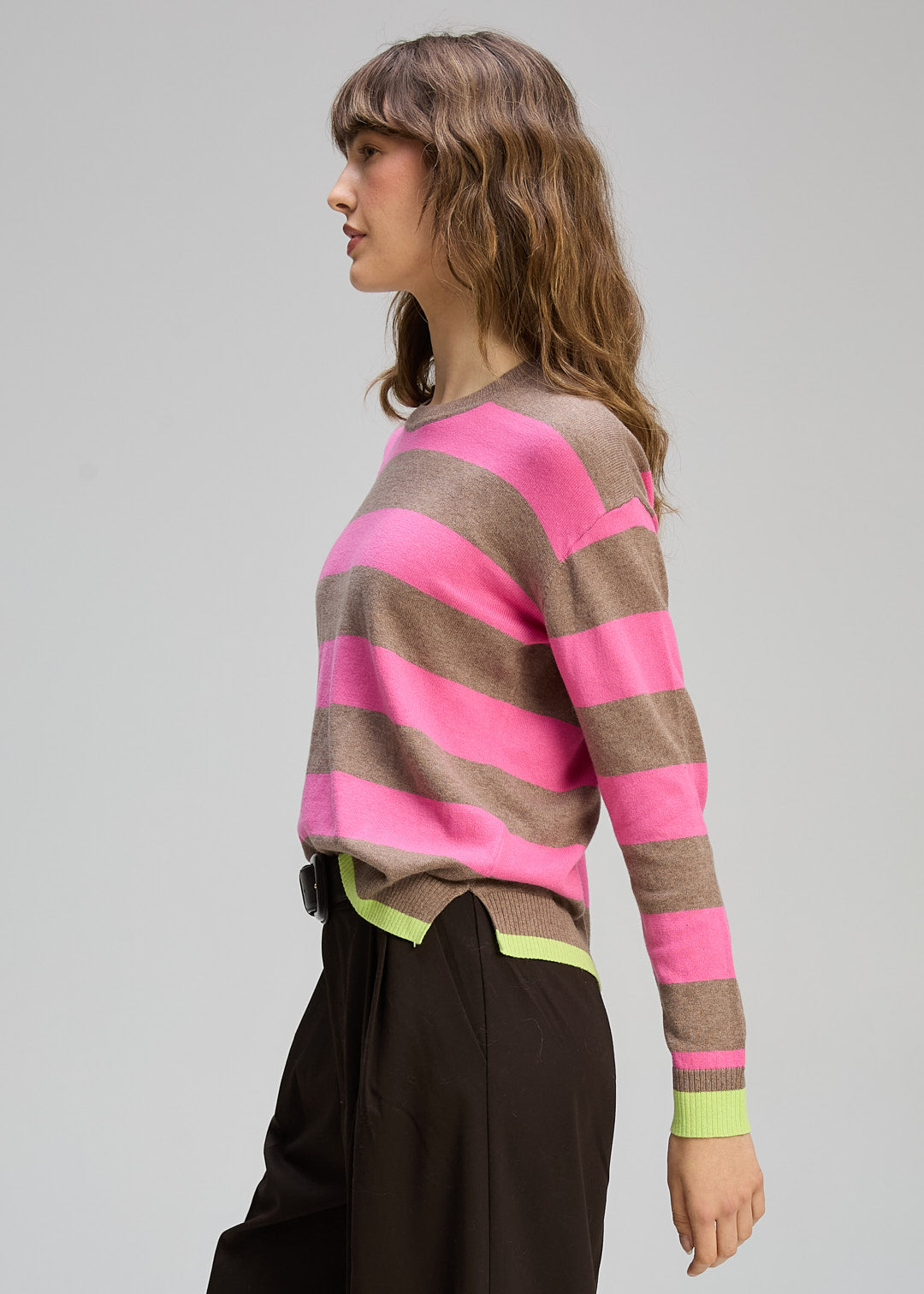 Zaket & Plover - Stripe Clash Jumper - Walnut - ZP8133