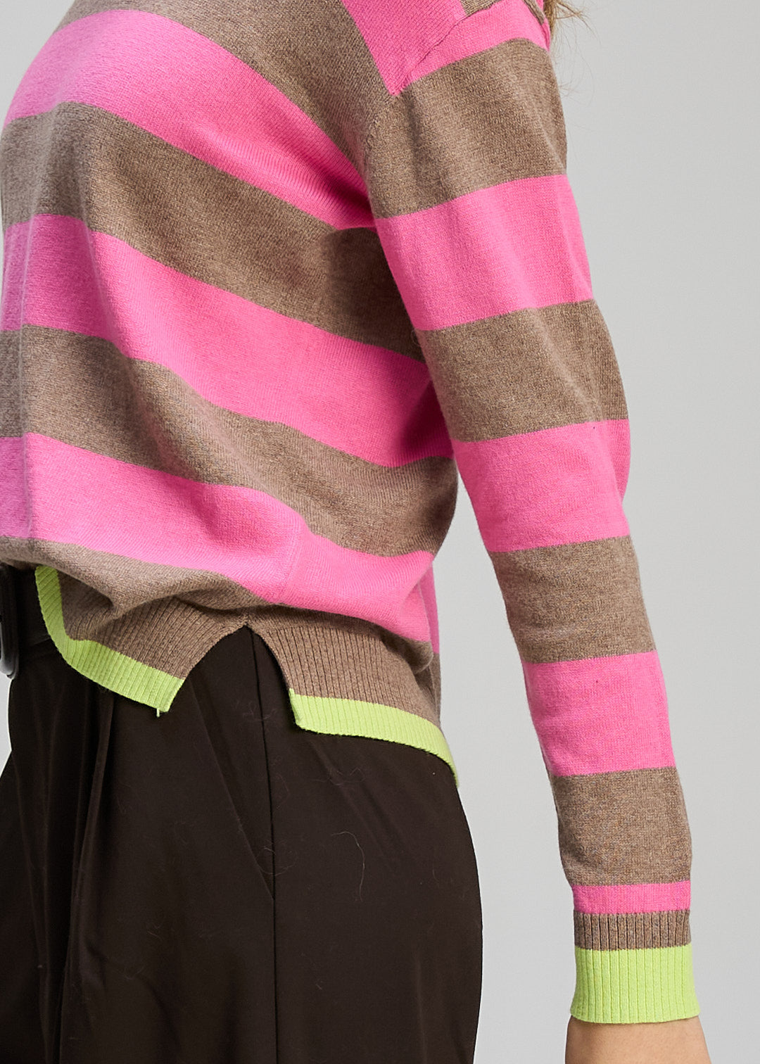 Zaket & Plover - Stripe Clash Jumper - Walnut - ZP8133