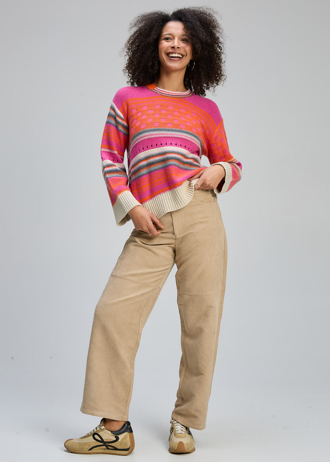 Zaket & Plover - Stripe Pop Jumper - Amaranth - ZP8102