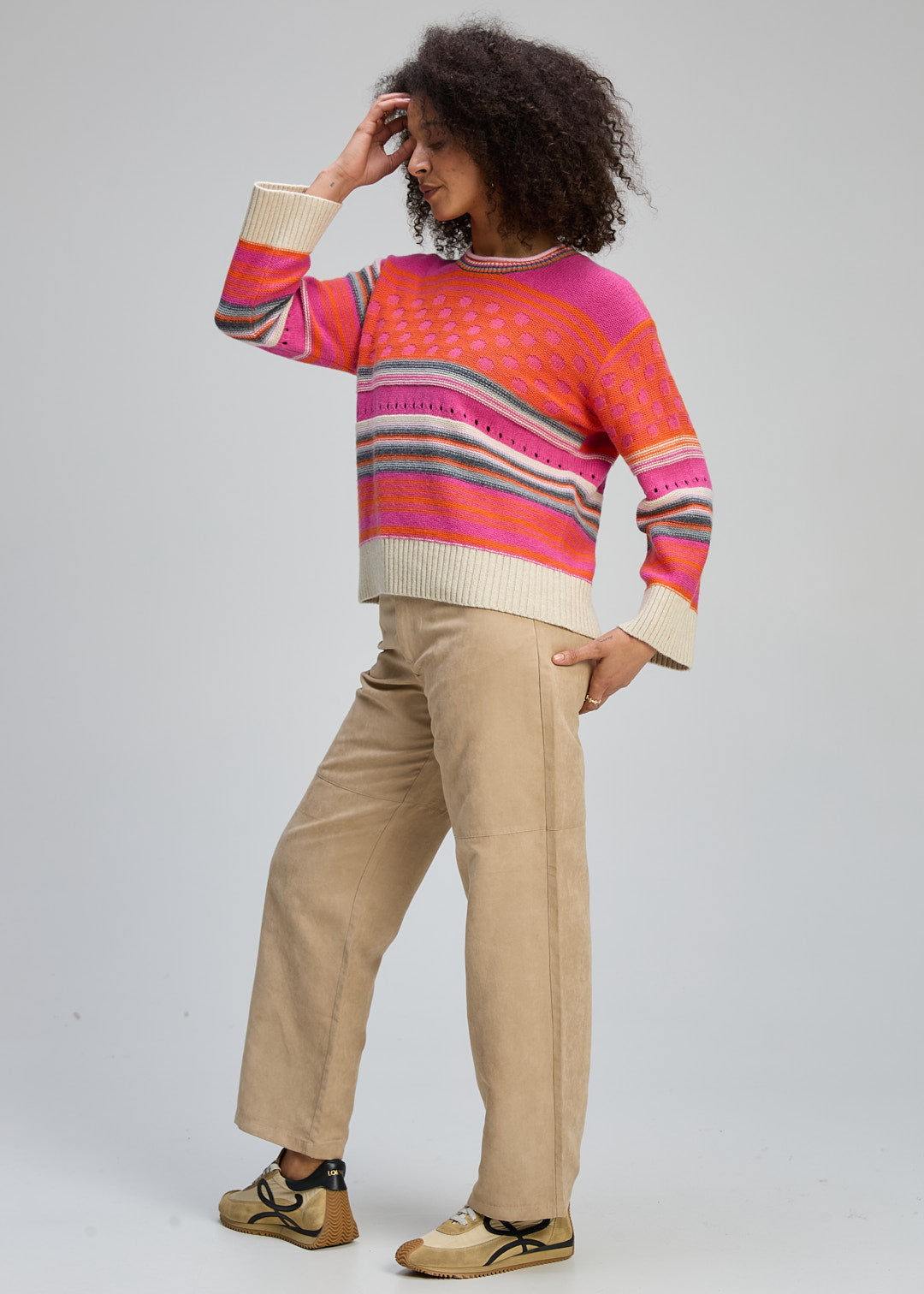 Zaket & Plover - Stripe Pop Jumper - Amaranth - ZP8102