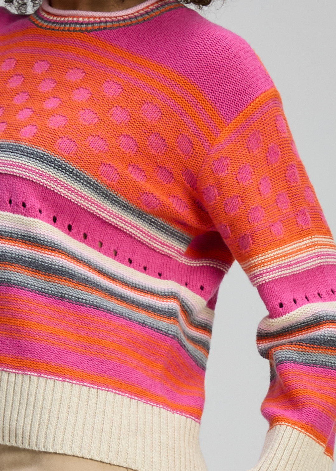 Zaket & Plover - Stripe Pop Jumper - Amaranth - ZP8102