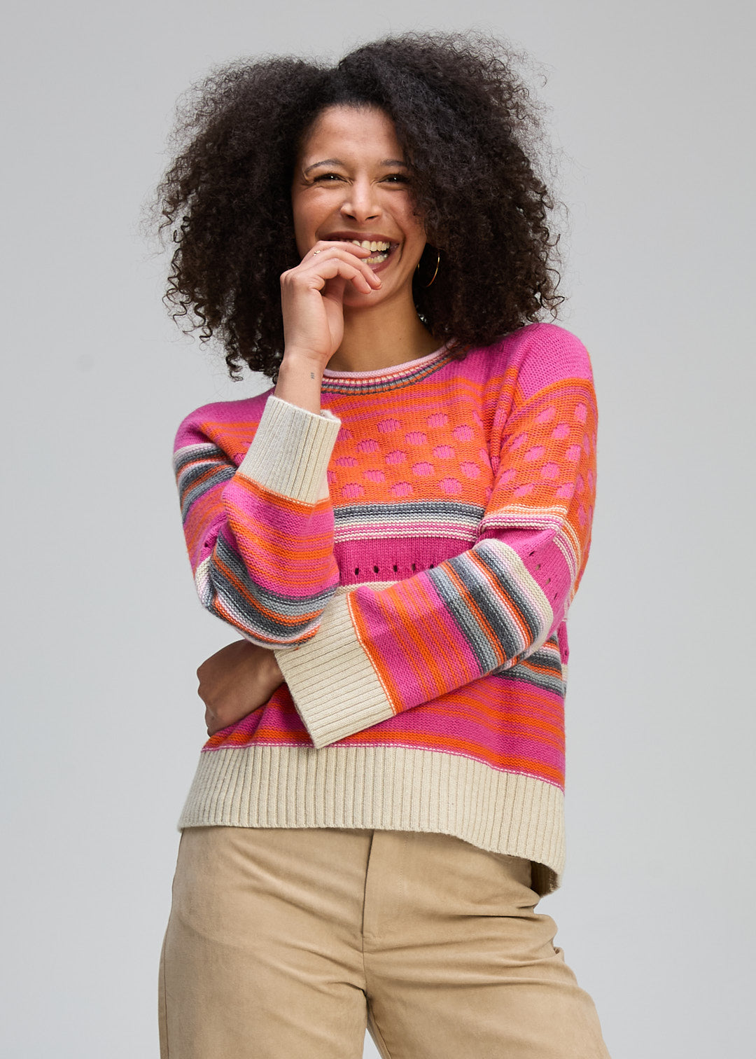 Zaket & Plover - Stripe Pop Jumper - Amaranth - ZP8102