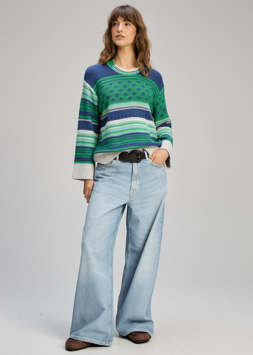 Zaket & Plover - Stripe Pop Jumper - Parsley - ZP8102