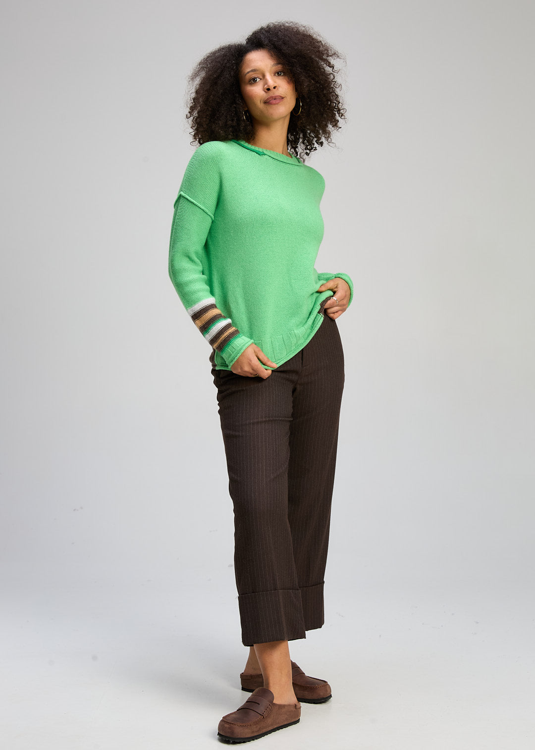 Zaket & Plover - Styled Edges Jumper - Pesto - ZP8103