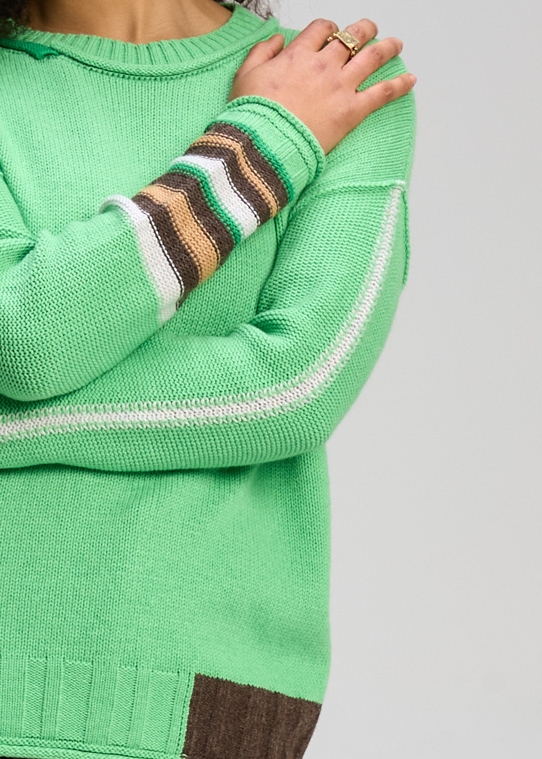 Zaket & Plover - Styled Edges Jumper - Pesto - ZP8103