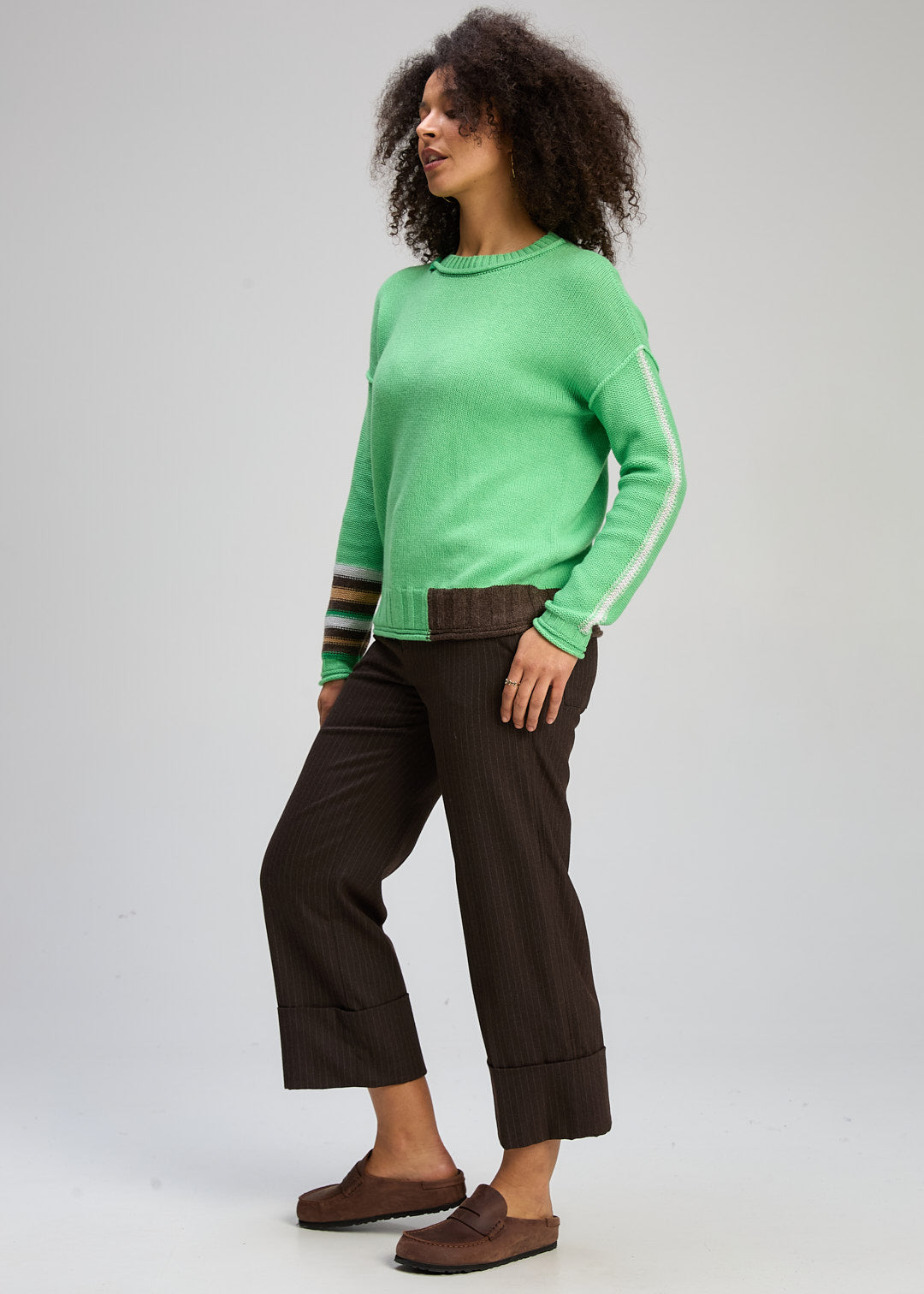 Zaket & Plover - Styled Edges Jumper - Pesto - ZP8103