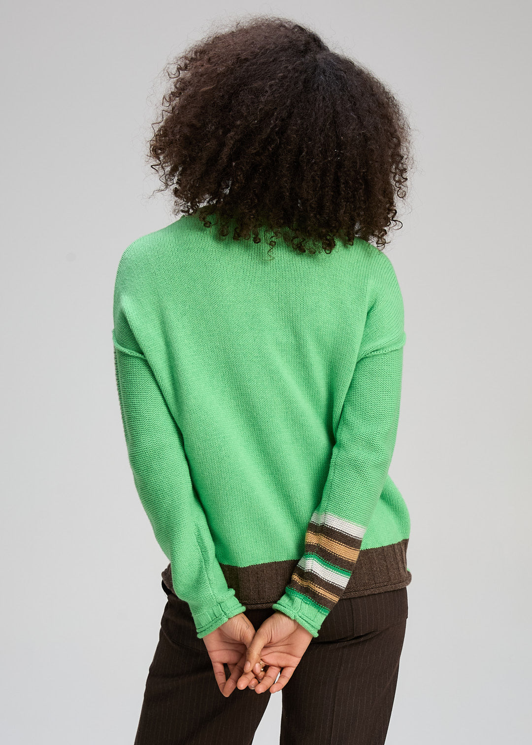 Zaket & Plover - Styled Edges Jumper - Pesto - ZP8103