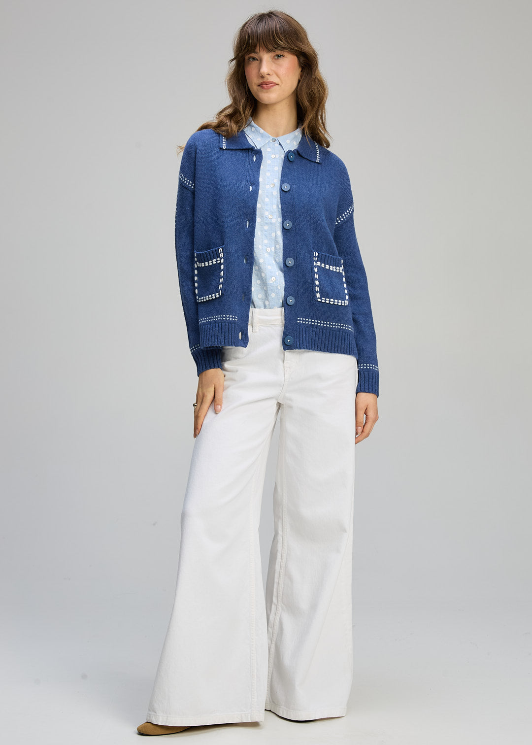 Zaket & Plover - Tailored Cardi - Indigo - ZP8101