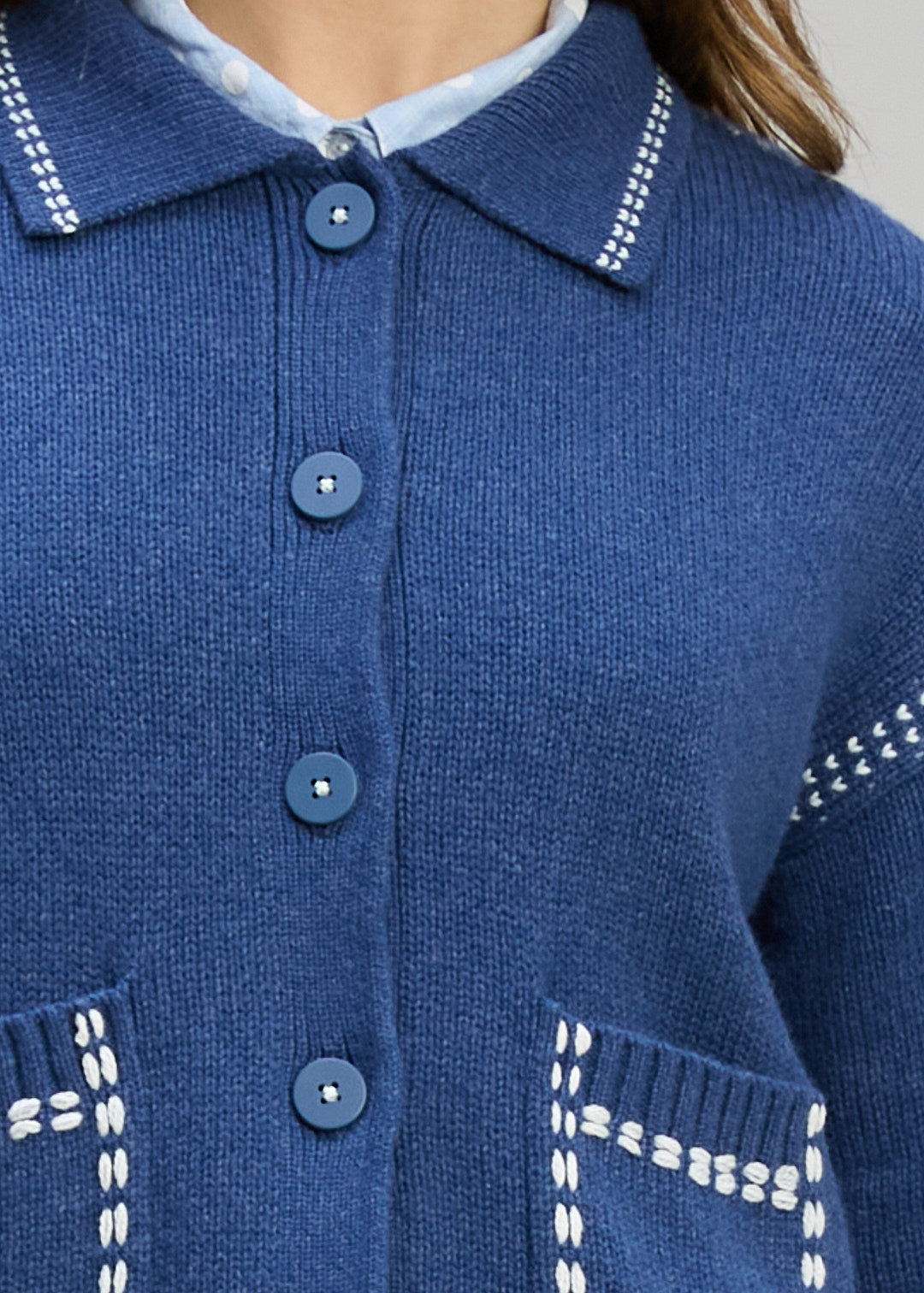 Zaket & Plover - Tailored Cardi - Indigo - ZP8101