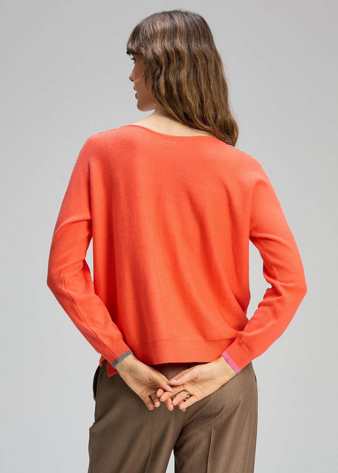 Zaket & Plover - Threaded Sleeve Jumper - Melon - ZP8123