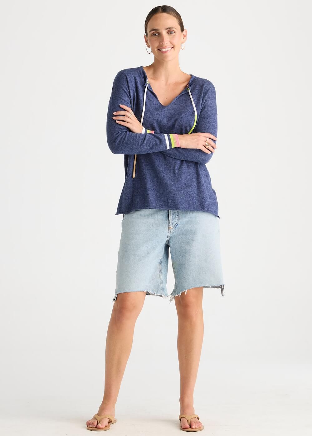 Zaket & Plover - Island Tie Top - Denim (ZP8805)