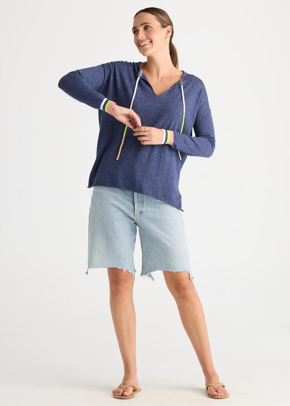 Zaket & Plover - Island Tie Top - Denim (ZP8805)