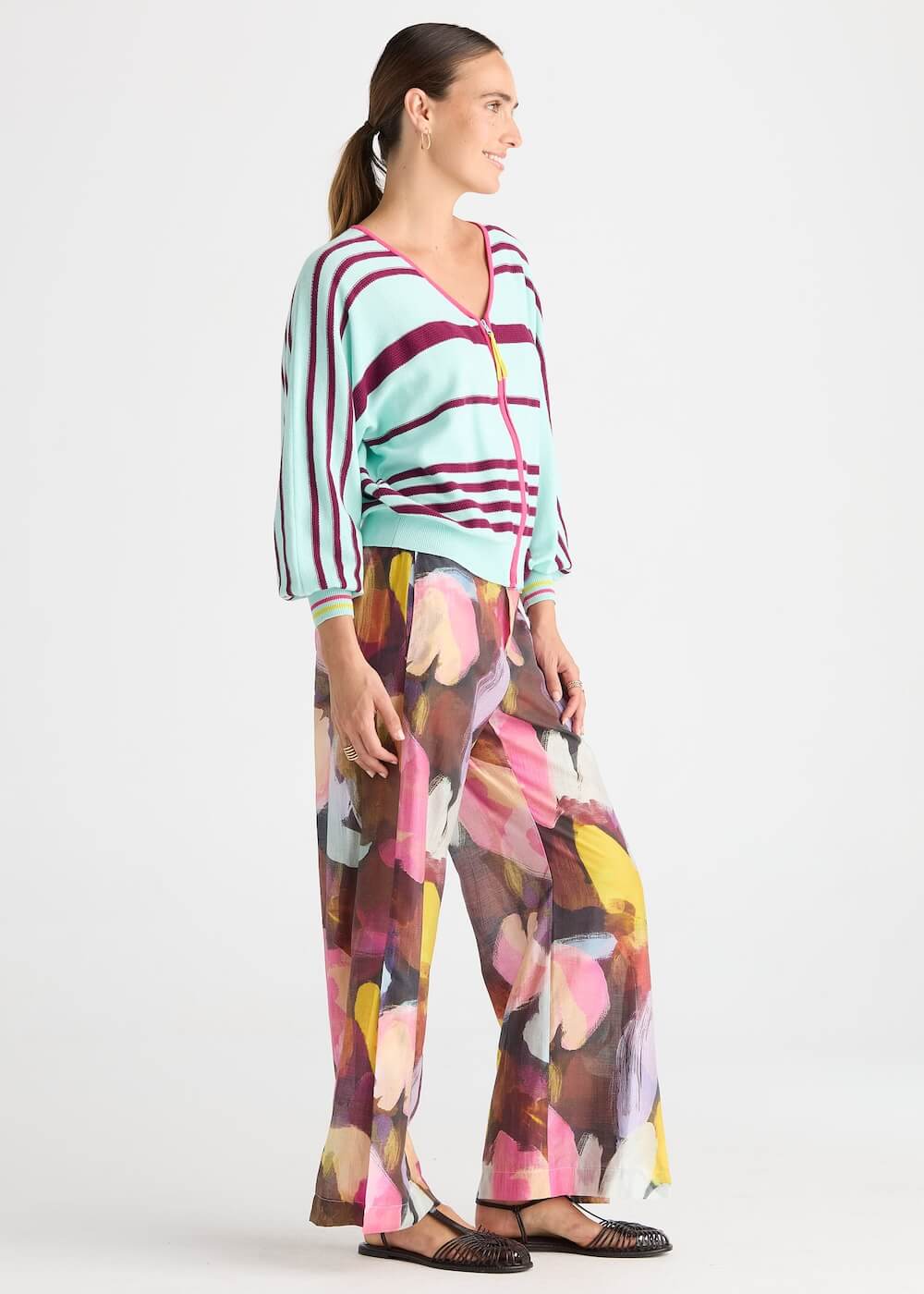 Zaket & Plover - Statement Zip Cardi - Breeze (ZP8808)