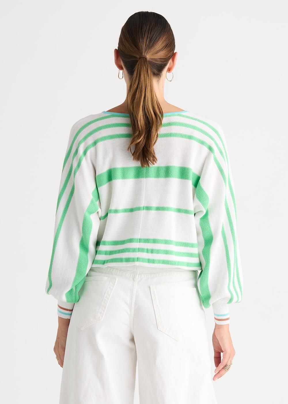 Zaket & Plover - Statement Zip Cardi - White (ZP8808)