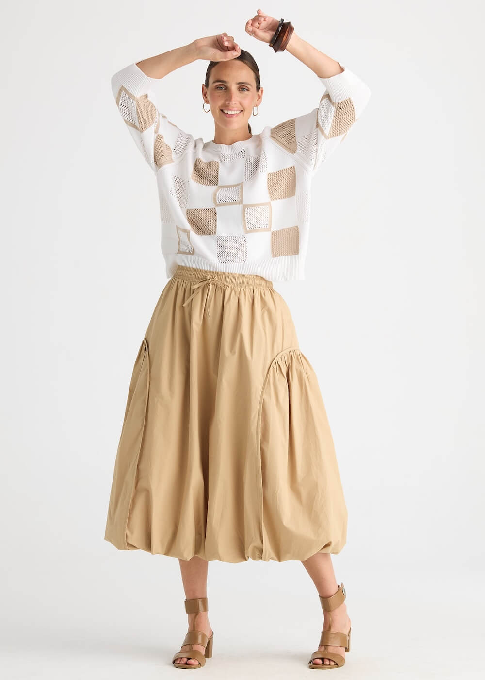 Zaket & Plover - Patch Pointelle Top - White (ZP8812)