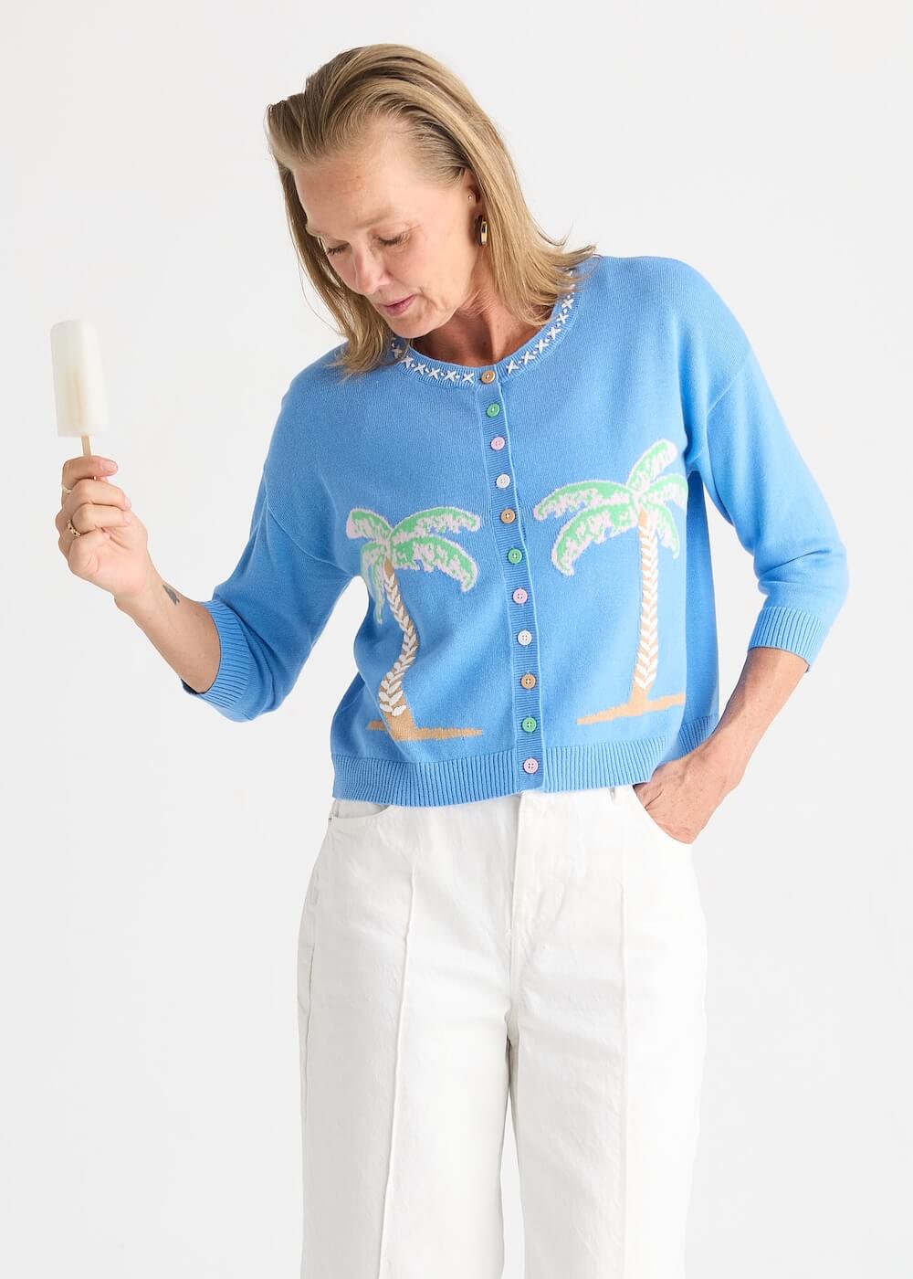 Zaket & Plover - Island Cardi - Bluebell (ZP8815)