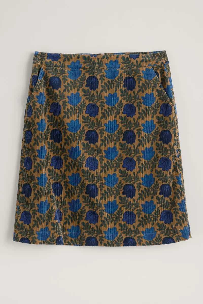 Seasalt Ferry Crossing Skirt - Tossed Blooms Waxed Canvas