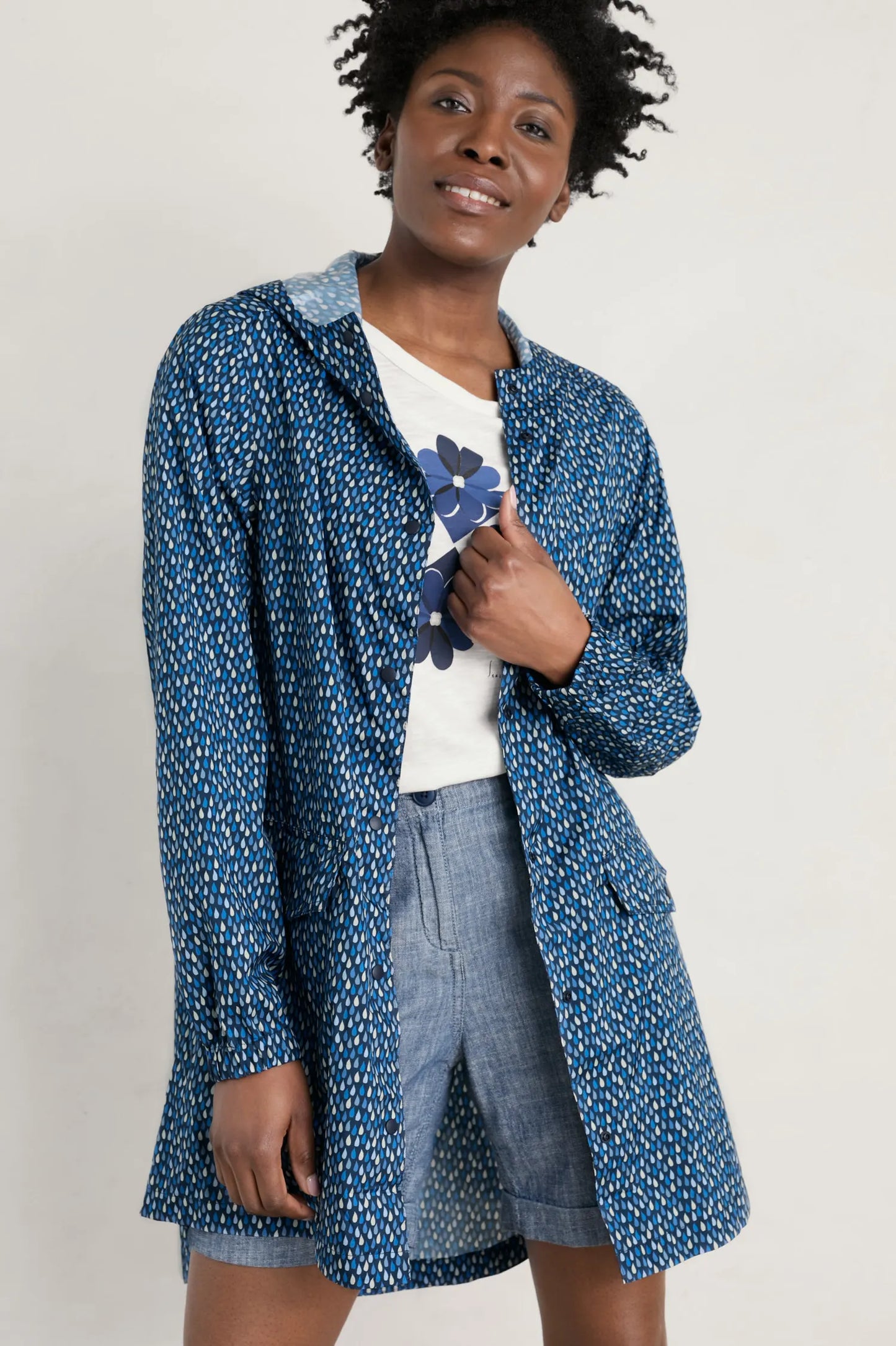 Seasalt Pack It Jacket Rain Showers Maritime This is Denim Life & More