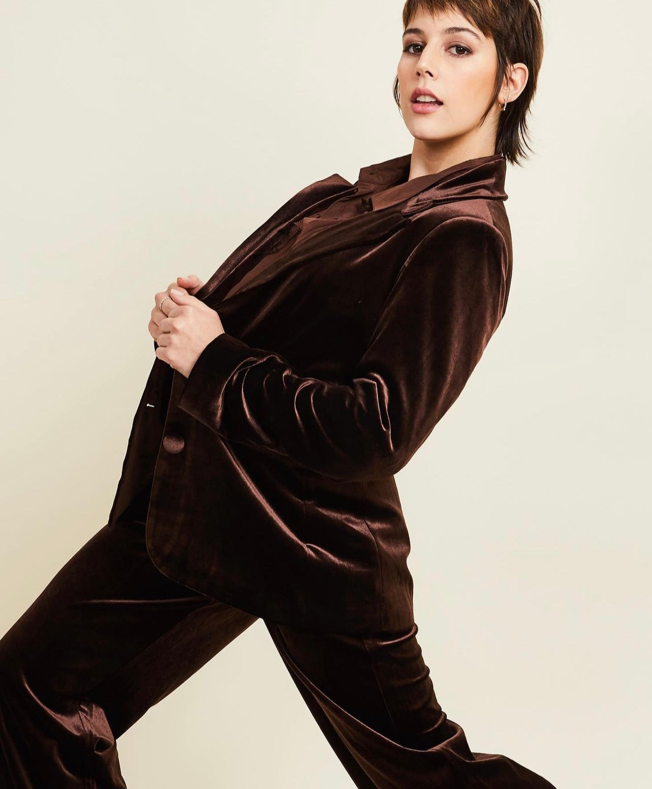 Kamare Surry Velvet Jacket - Chocolate