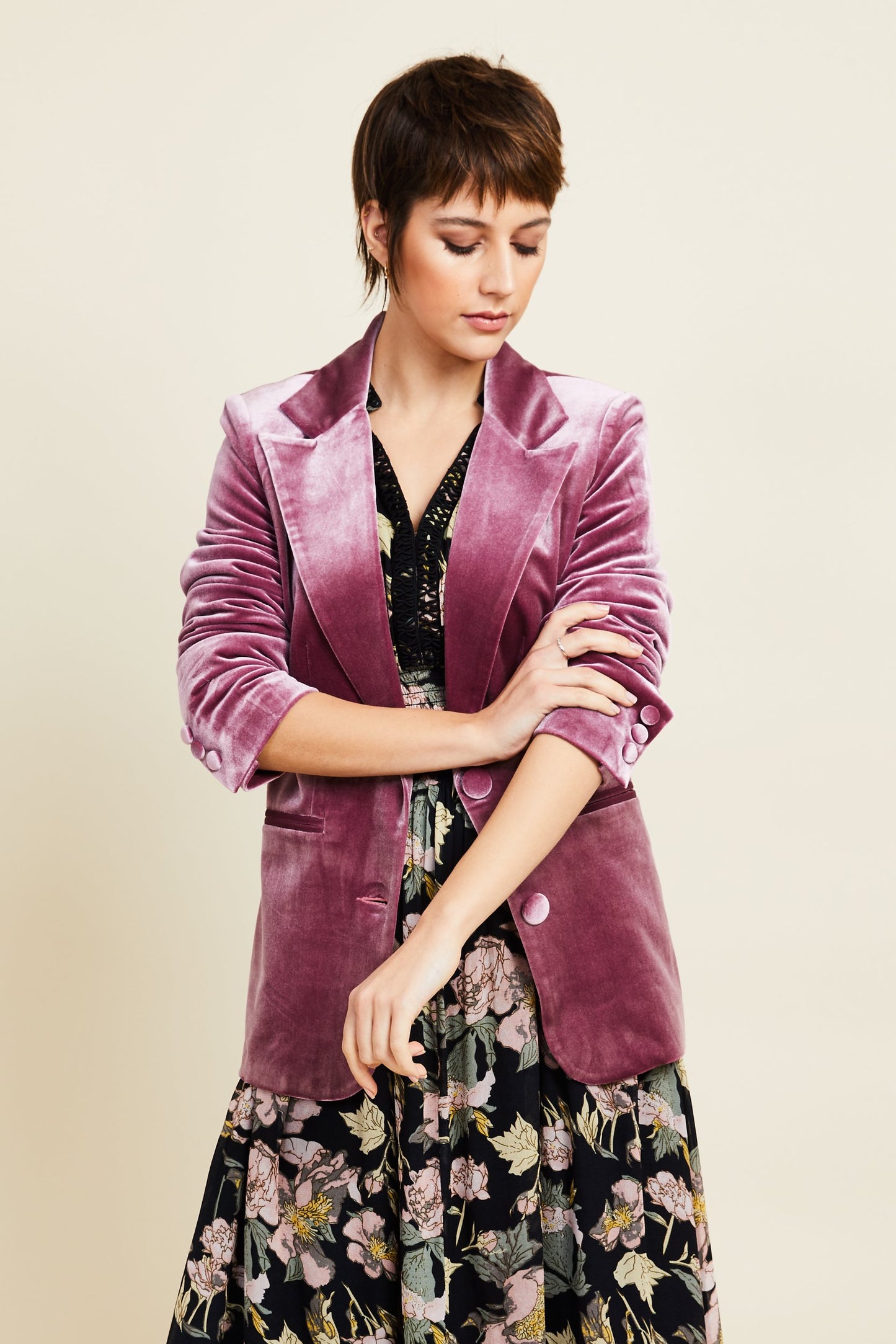 Kamare Surry Velvet Jacket - Pink